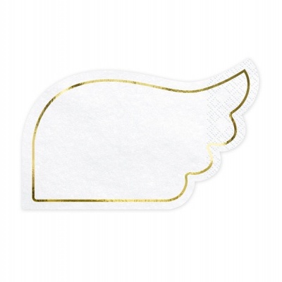 Etiqueta em papel branco com contorno dourado e borda ondulada