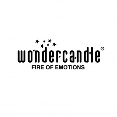 Logótipo Wondercandle com estrelas e texto Fire of Emotions