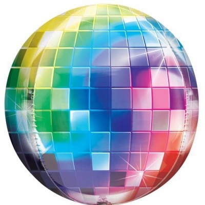 Balão decorativo redondo colorido com padrão de azulejos