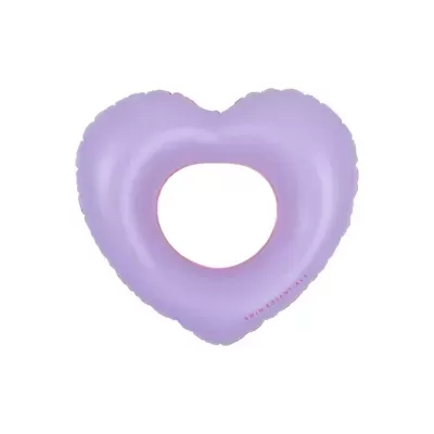 Boia insuflável lilás em forma de coração