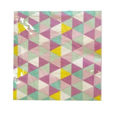 Guardanapo colorido com padrão de triângulos