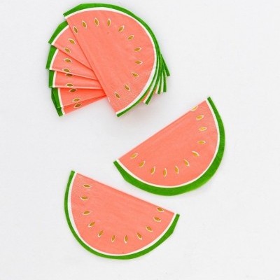 Guardanapos de papel com padrão de fatias de melancia