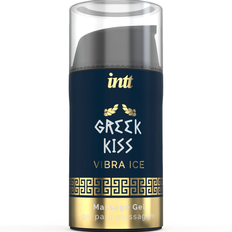 Frasco de gel de massagem intt Greek Kiss Vibra Ice