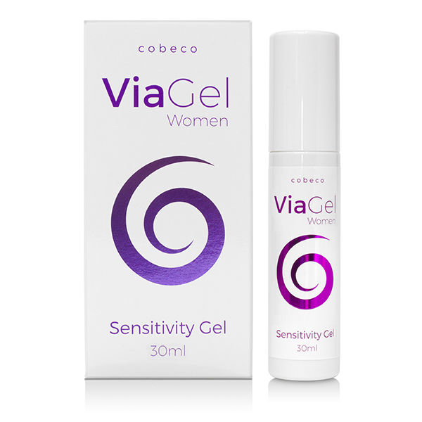 Frasco e caixa de gel de sensibilidade feminina ViaGel Women Cobeco 30ml