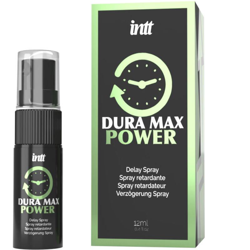 Pulverizador preto e caixa preta com bordas verdes do spray DURA MAX POWER