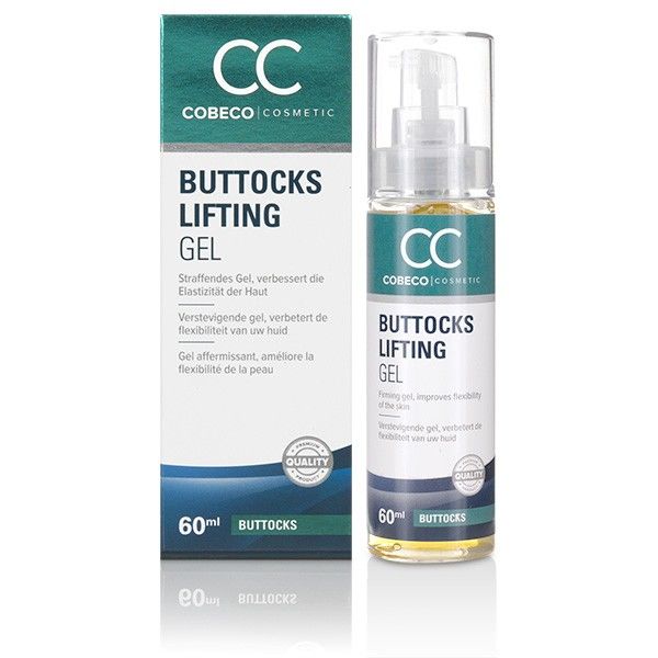 Gel lifting para nádegas da Cobeco Cosmetic em frasco com embalagem