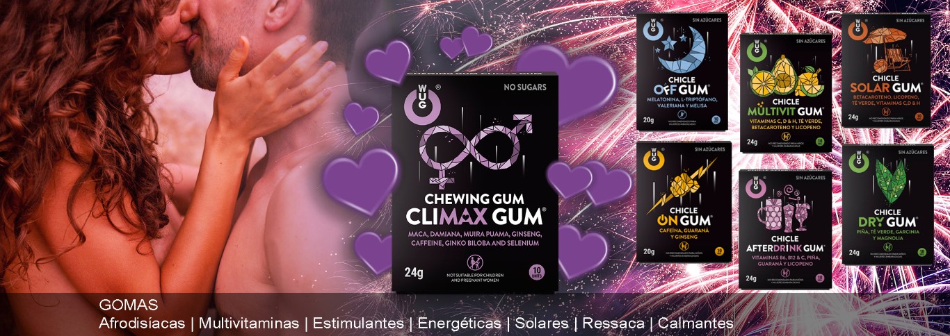 Pastilhas el&aacute;sticas WUG. Uma pastilha para cada fun&ccedil;&atilde;o. Afrodisiacas, energ&eacute;ticas, cura ressaca,  mais erec&ccedil;&atilde;o, mais prazer no orgasmo ou mesmo retardantes da ejacula&ccedil;&atilde;o. Tudo numa simples pastilha para mascar 30 minutos antes do acto.
