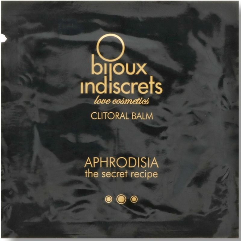 Embalagem preta de Clitoral Balm da marca bijoux indiscrets com texto dourado