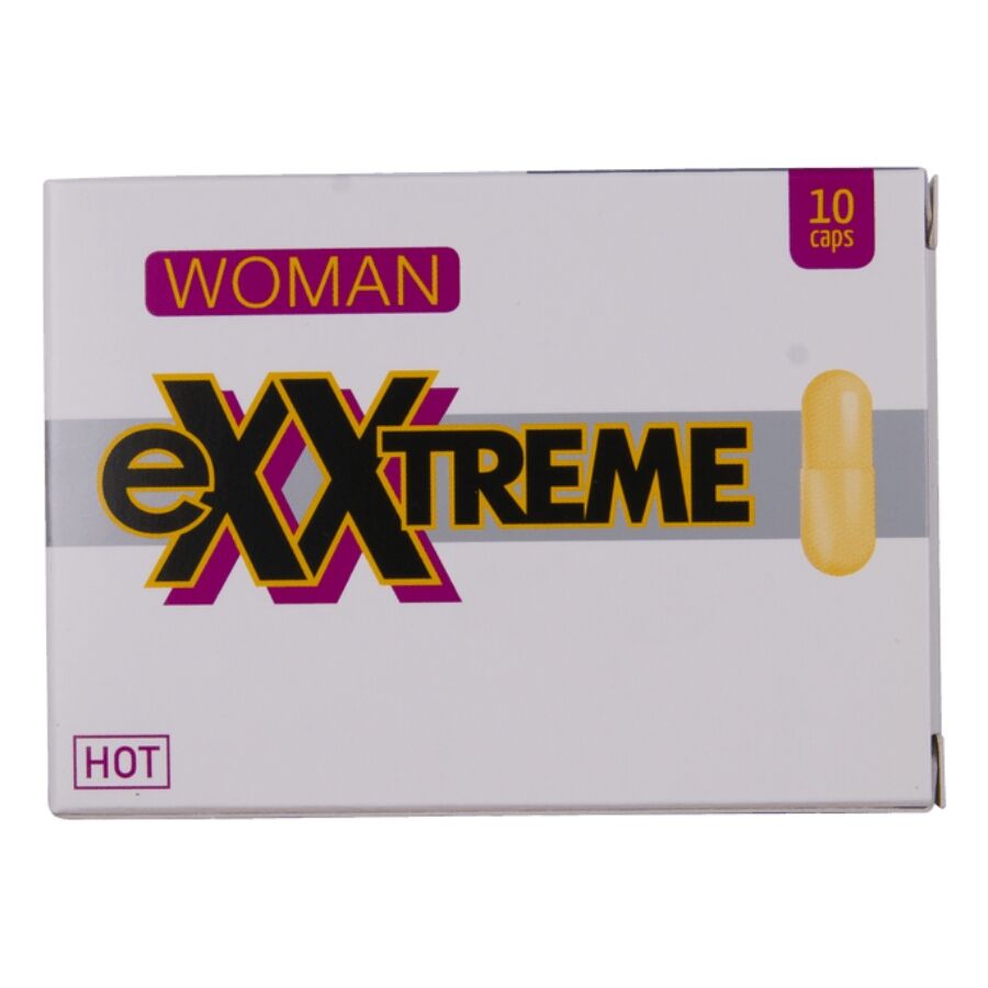 Embalagem de suplemento eXXtreme Woman com 10 cápsulas