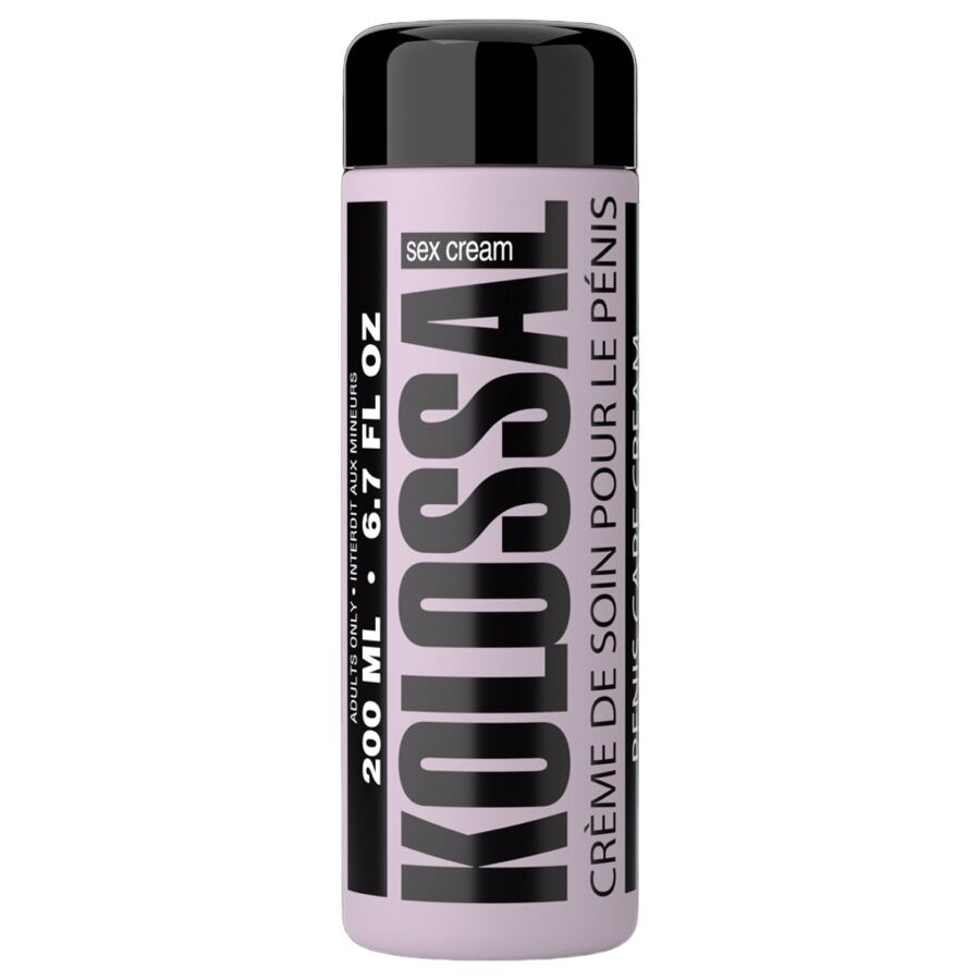 Frasco de creme sex cream Kolossal lilás com tampa preta
