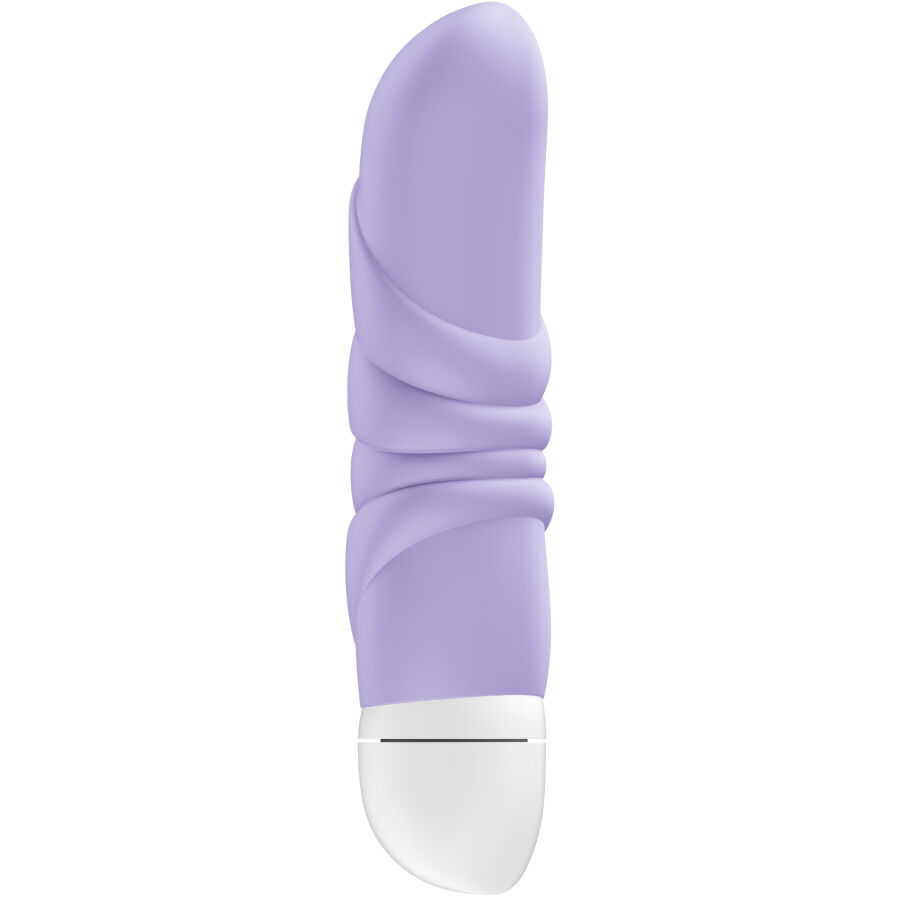 Vibrador lilás texturizado com base branca