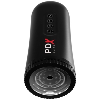 Dispositivo cylindrical preto PDX ELITE com botões verticais e lente transparente