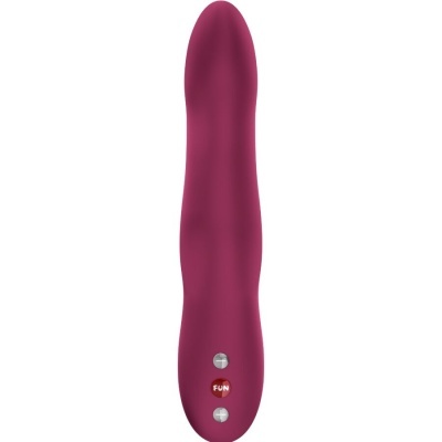 Vibrador de silicone cor vinho com botões na base