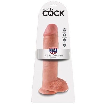 Dildo cor pele KING COCK 11