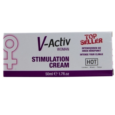 Embalagem de creme estimulante V-Activ Woman Stimulation Cream