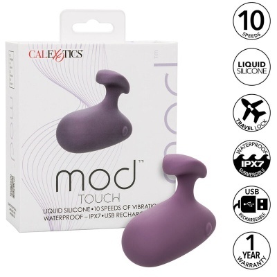 Produto roxo de silicone líquido 'mod touch' com embalagem branca.