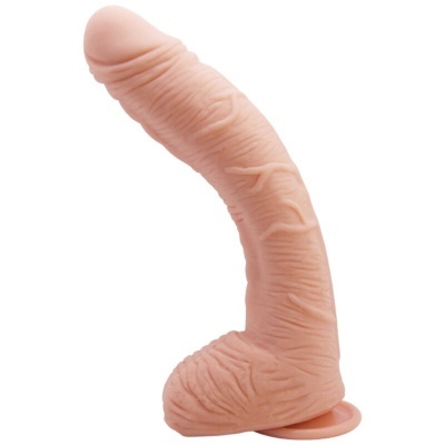 Dildo realista cor de pele com base circular