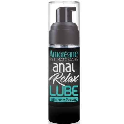 Frasco de lubrificante íntimo Anal Relax em gel silicone da Amoréane