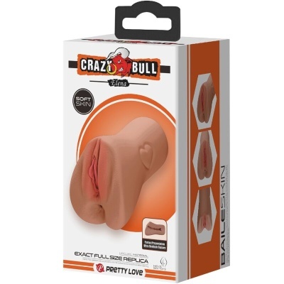 Embalagem de produto de silicone com texto Crazy Bull Elena e Soft Skin