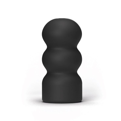 Objeto preto de formato cilíndrico em fundo branco