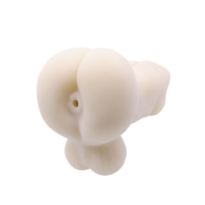 Objeto branco com textura lisa e formato abstrato isolado em fundo branco