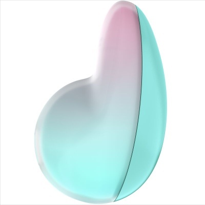 Dispositivo em forma de gota com cores suave rosa e azul