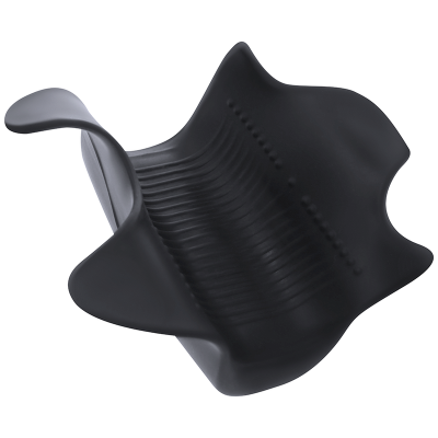 Assento de criança para automóvel preto com superfície texturizada