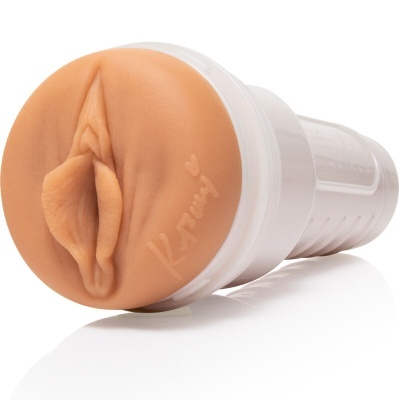 Produto adulto masculino com capa silicone cor de pele e base branca transparente