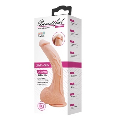 Embalagem de produto em formato de pénis realista com base de ventosa