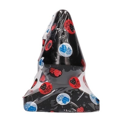 Cone preto com padrões coloridos e texto TOP SELLER