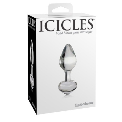 Embalagem de massageador de vidro transparente ICICLES