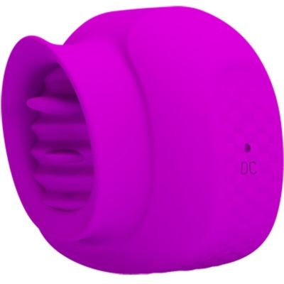 Dispositivo roxo de silicone com ranhuras internas e marcações DC