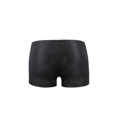 Cuecas boxer pretas em tecido liso