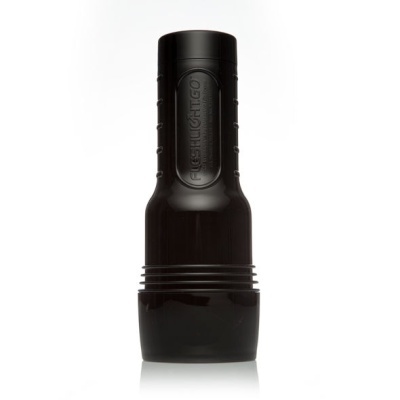 Frasco preto cilíndrico com relevo FLESHLIGHT GO