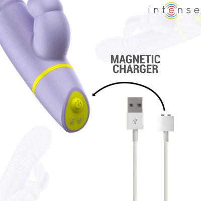 Vibrador roxo com carregador magnético USB