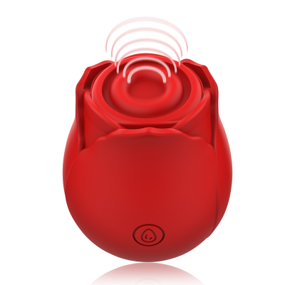 Dispositivo vermelho em forma de rosa com ondas emitidas