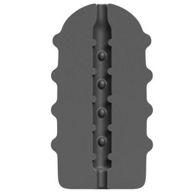 Protetor preto com relevos circulares e laterais onduladas