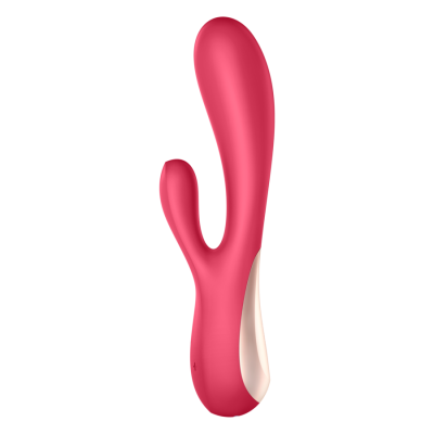 Vibrador cor de rosa com parte creme e fundo branco