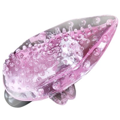 Produto cor-de-rosa translúcido com textura e saliências