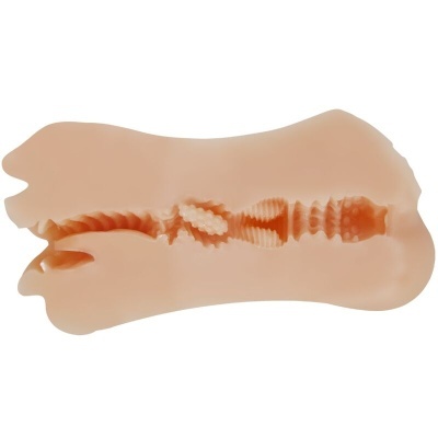 Produto em silicone com interior texturizado, corte transversal