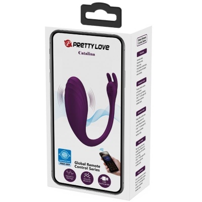 Embalagem de vibrador roxo Pretty Love Catalina