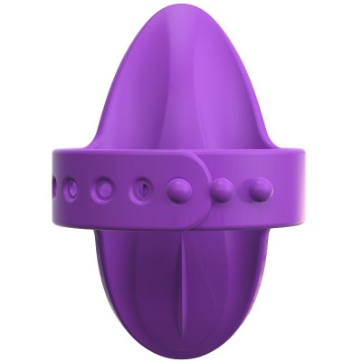Produto roxo de plástico com faixa ajustável e botões