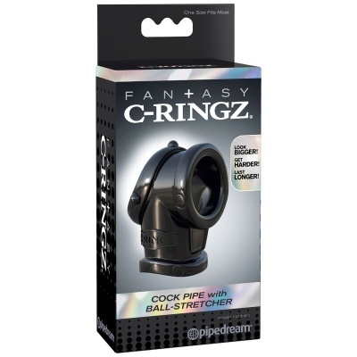 Caixa preta do produto Fantasy C-Ringz com imagem do anel preto e texto promocional