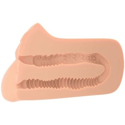 Moldes de silicone cor de pele com cavidades em forma de tentáculos