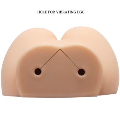 Produto cor de pele com duas cavidades circulares