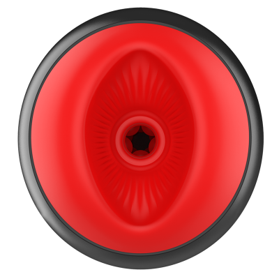 Pneu vermelho e preto em fundo branco