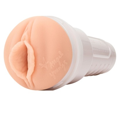 Masturbador masculino em silicone cor de pele com corpo branco translúcido