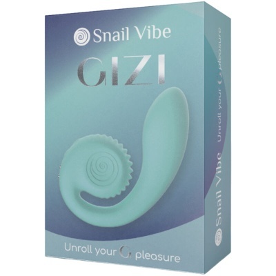 Caixa do Snail Vibe GIZI azul claro em forma de caracol