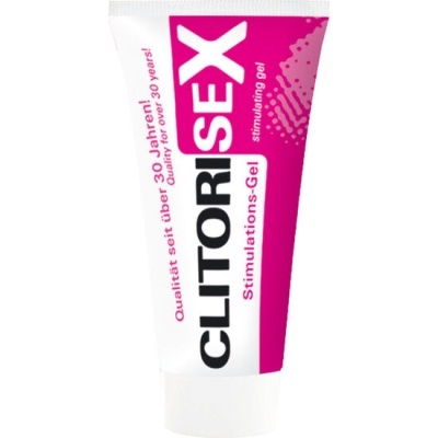 Tubo de gel estimulante CLITORISEX branco e rosa