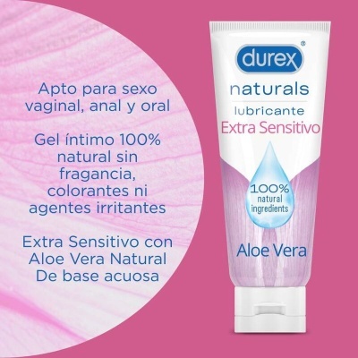 Gel lubrificante Durex Naturals Extra Sensitivo com Aloe Vera